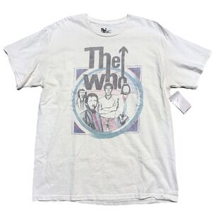 THE WHO Crewneck T-Shirt Graphic Logo Rock Music Band Merch By Livy Lu Sz M NWT